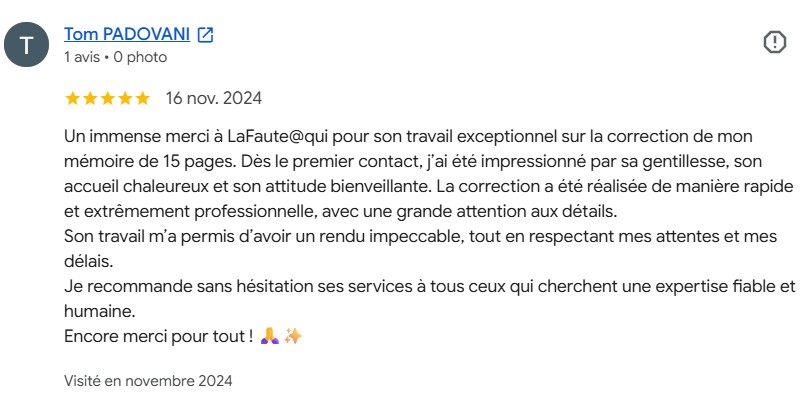 Avis Google Tom